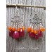 Ruby Orange Carnelian Sterling Silver Chandelier Earrings