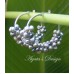 Freshwater Pearls Aquamarine Sterling Silver Hoop Earrings
