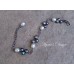 White  Peacock  Freshwater Pearls  Sterling Silver  Bracelet and Earrings