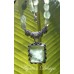 Aquamarine Prehnite Pendant/n Sterling Silver Necklace