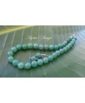 Green Aventurine Sterling Silver Necklace and Earrings