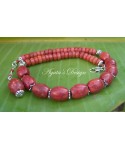 Red Coral Sterling Silver Necklace