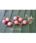 Salmon Coral Gold Filled Necklace