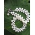White Freshwater Button  Pearls Necklace Choker