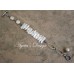 White Biwa and Coin Freshwater Pearls Sterling Silver Bracelet
