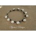 White Freshwater Pearls  Leather  Sterling Silver  Bracelet