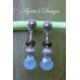 Blue Quartz Smoky Quartz Sterling Silver Earrings