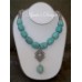 Amazonite Silver Freshwater Pearls Sterling Silver Necklace