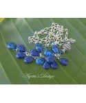 Lapis Lazuli  Sterling Silver  Necklace Lariat